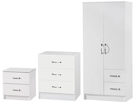 MARINA 3 PIECE BEDROOM SET - WHITE