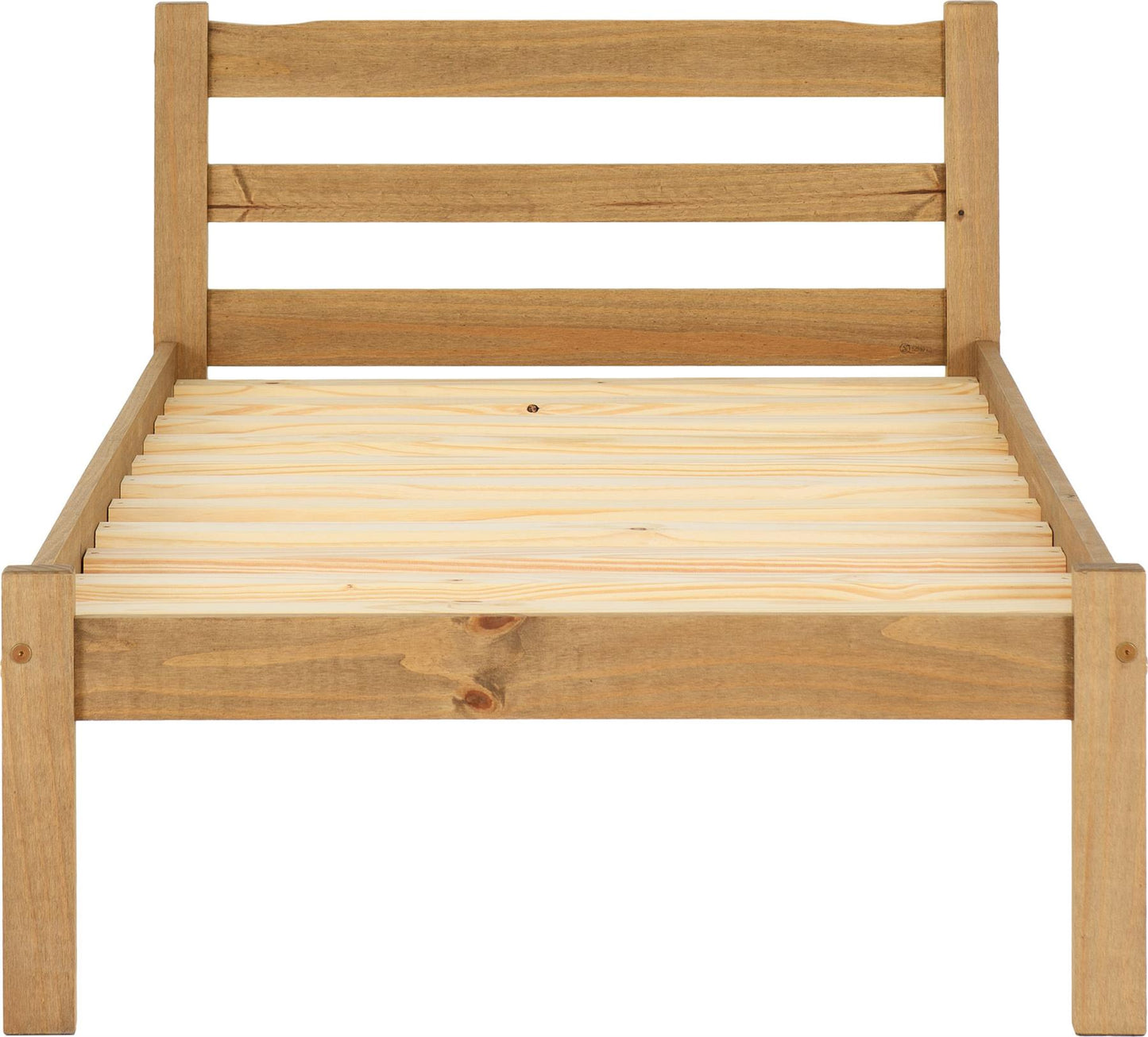 PANAMA WOODEN BED - 3FT SINGLE - NATURAL WAX