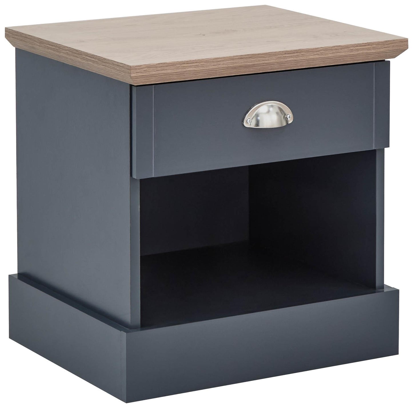 KENDAL 1-DRAWER BEDSIDE TABLE - SLATE BLUE