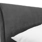 CAPRI VELVET BED - 5FT KING SIZE - DARK GREY