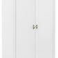 TOLEDO 2 DOOR WARDROBE - WHITE/OAK