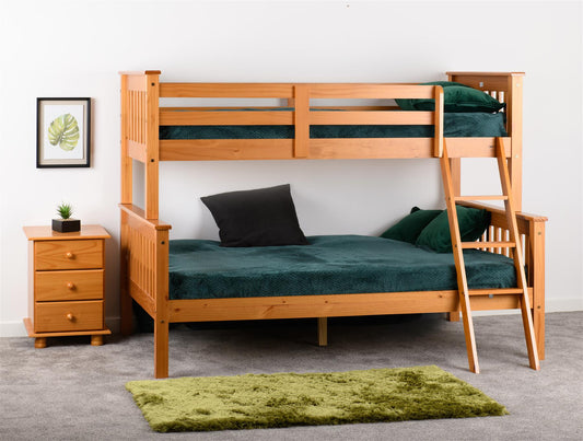 NEPTUNE TRIPLE SLEEPER BUNK BED - ANTIQUE PINE