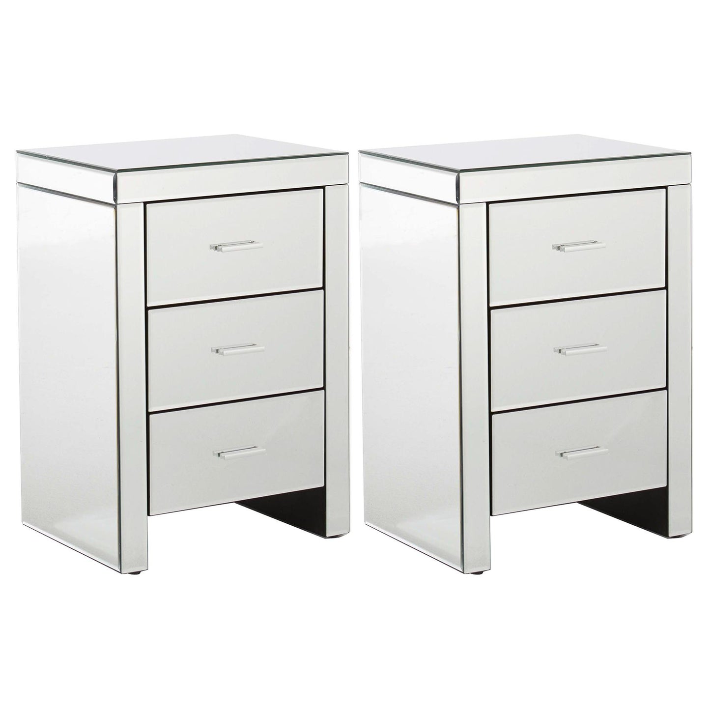 PAIR OF VENETIAN 3-DRAWER BEDSIDE TABLES