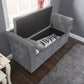 VERONA CHENILLE STORAGE WINDOW SEAT - GREY