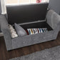 VERONA CHENILLE STORAGE WINDOW SEAT - GREY