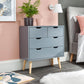 NYBORG 2+2 DRAWER CHEST - DARK GREY