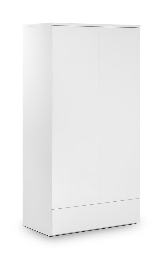 MONACO 2 DOOR 1 DRAWER WARDROBE - WHITE