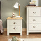 LANCASTER 2-DRAWER BEDSIDE TABLE - CREAM