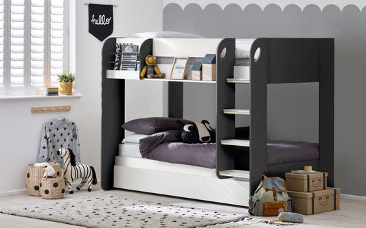 MARS BUNK BED & UNDERBED - CHARCOAL/WHITE