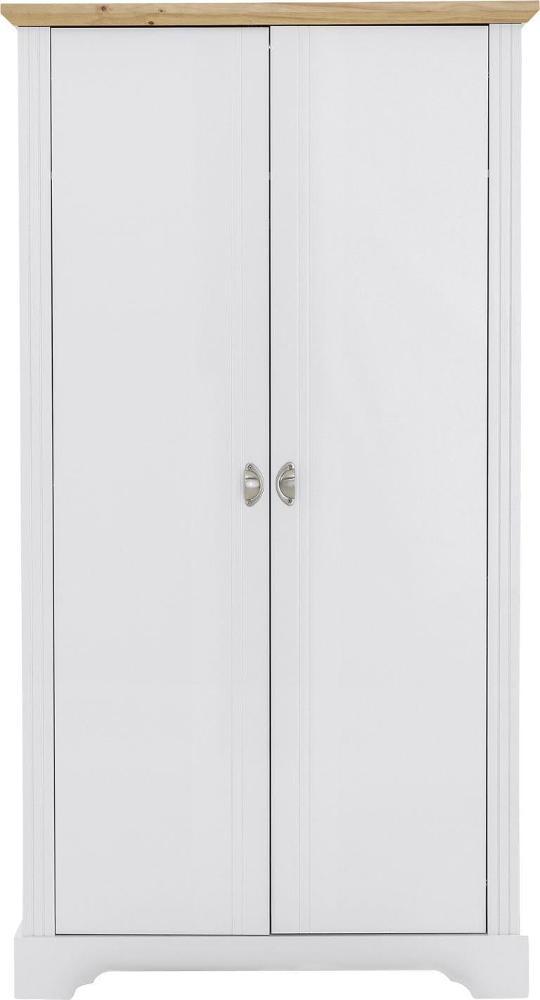 TOLEDO 2 DOOR WARDROBE - WHITE/OAK