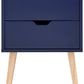 PAIR OF NYBORG 2-DRAWER BEDSIDE TABLES - NIGHTSHADOW BLUE