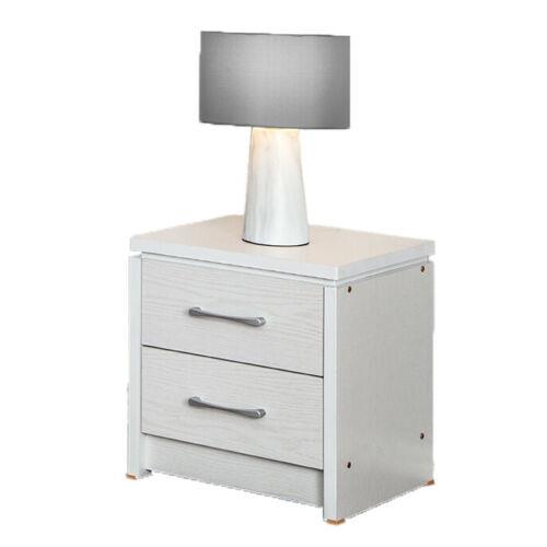 KINSBURY 2-DRAWER BEDSIDE TABLE - WHITE