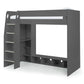 NEBULA GAMING HIGH SLEEPER BUNK BED - ANTHRACITE